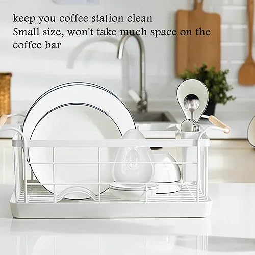 Miniatura 3 de KWAGOCAR 4 piezas de soporte para cucharas de café y cuchara de café de cerámica, soporte para cucharas de café, soporte para agitadores de café,