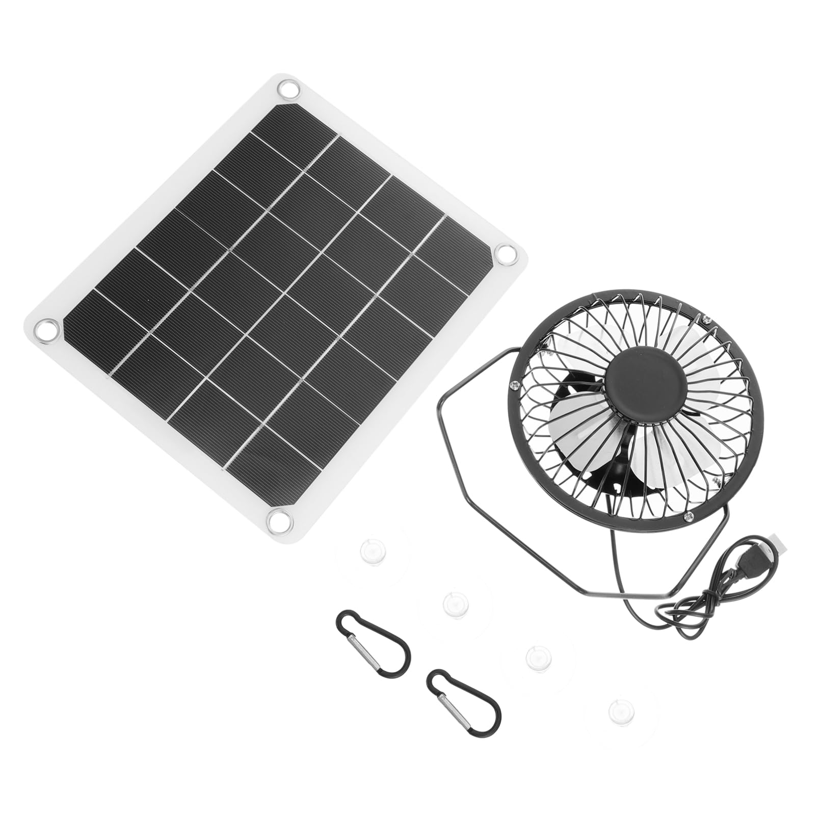 Ventilateur à panneau solaire Toyvian contre la chaleur sous la serre et l'abri