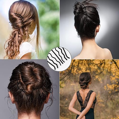 Miniatura 5 de 6 piezas de peine lateral para el cabello, pinzas de metal para peinetas de cabello estilo francés para moño recogido, vintage, horquillas de pelo