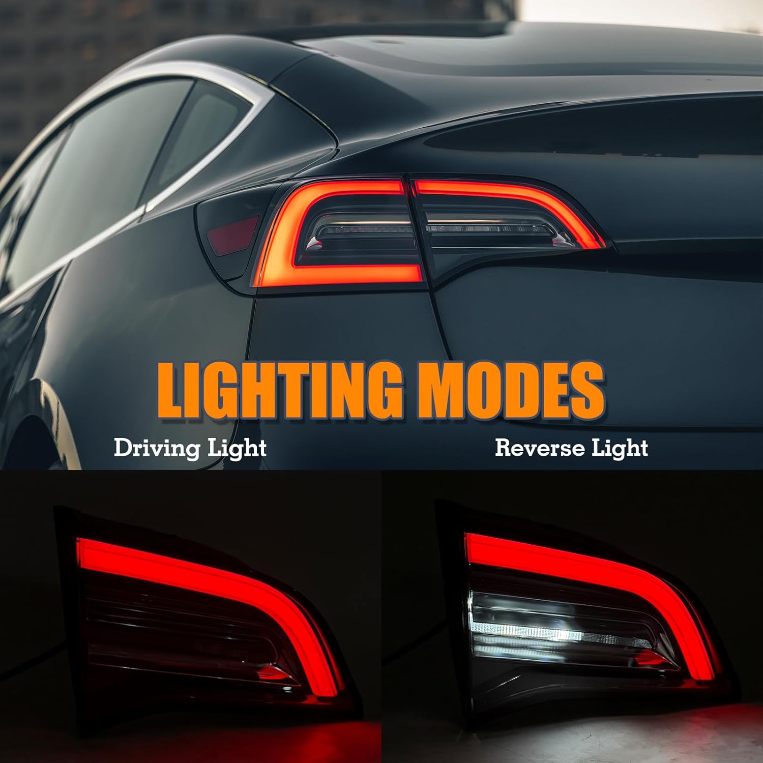 3PINS LH Inner LED Tail Light Assembly Compatible With 2017-2020 Tesla Model 3 Rear Inner Lamp Left Driver Side Replacement 1502088-00-B