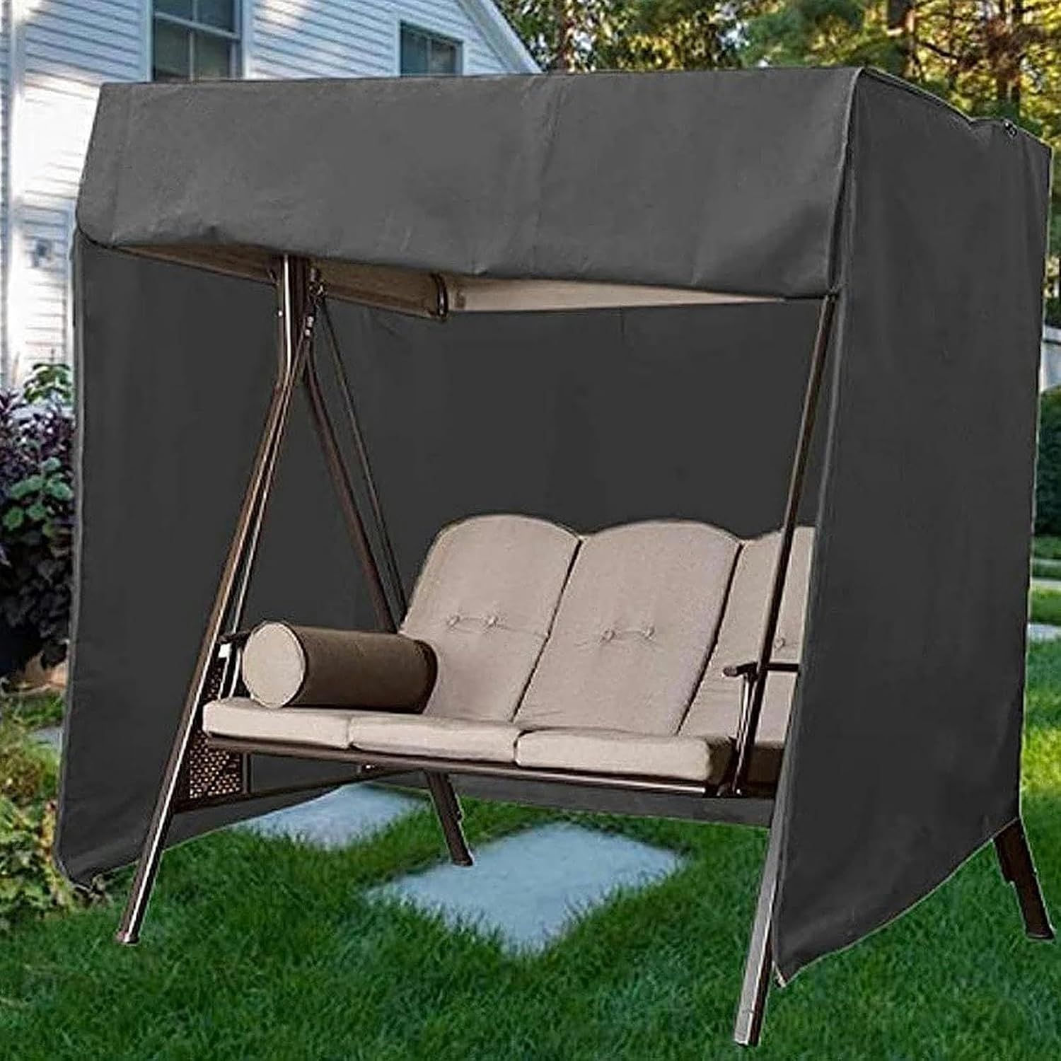 FLTRGO Patio Outdoor Swing Covers Waterproof,Outdoor Garden Hammock Cover,Durable Porch Canopy Swing Cover,All Weather Protection Garden Furniture Covers