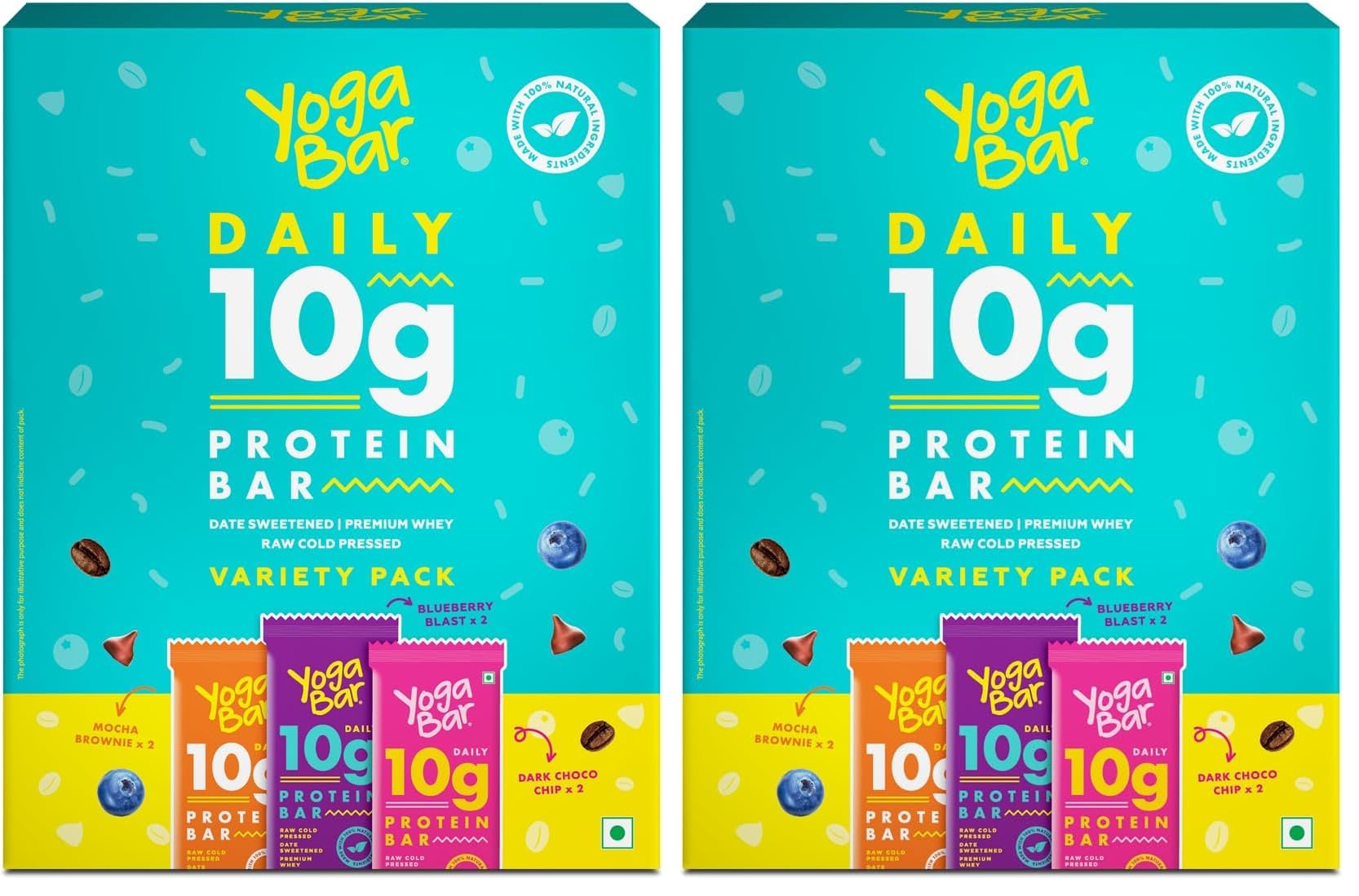 Yogabar Crunch Mixed Berries Protein Bar | No Added Sugar | 10g Protein | High Fibre | Gluten Free Snack | 50g each, Pack of 1 — Amazon image 22
