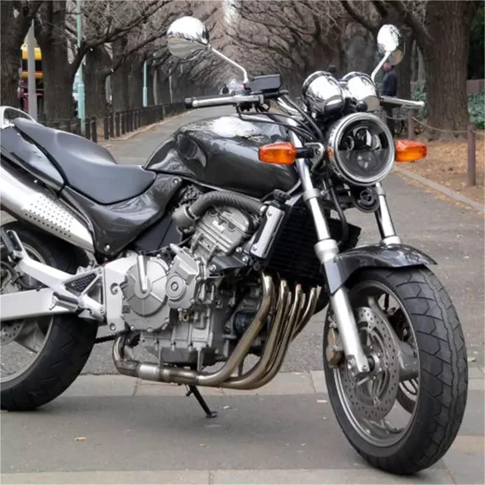 Luci Anteriori per Moto per Triumph per Scrambler 1200 per Speed ​​per Bonneville per Rocket III 7 Pollici Moto HA Condotto Il Faro del | Silve NO halo