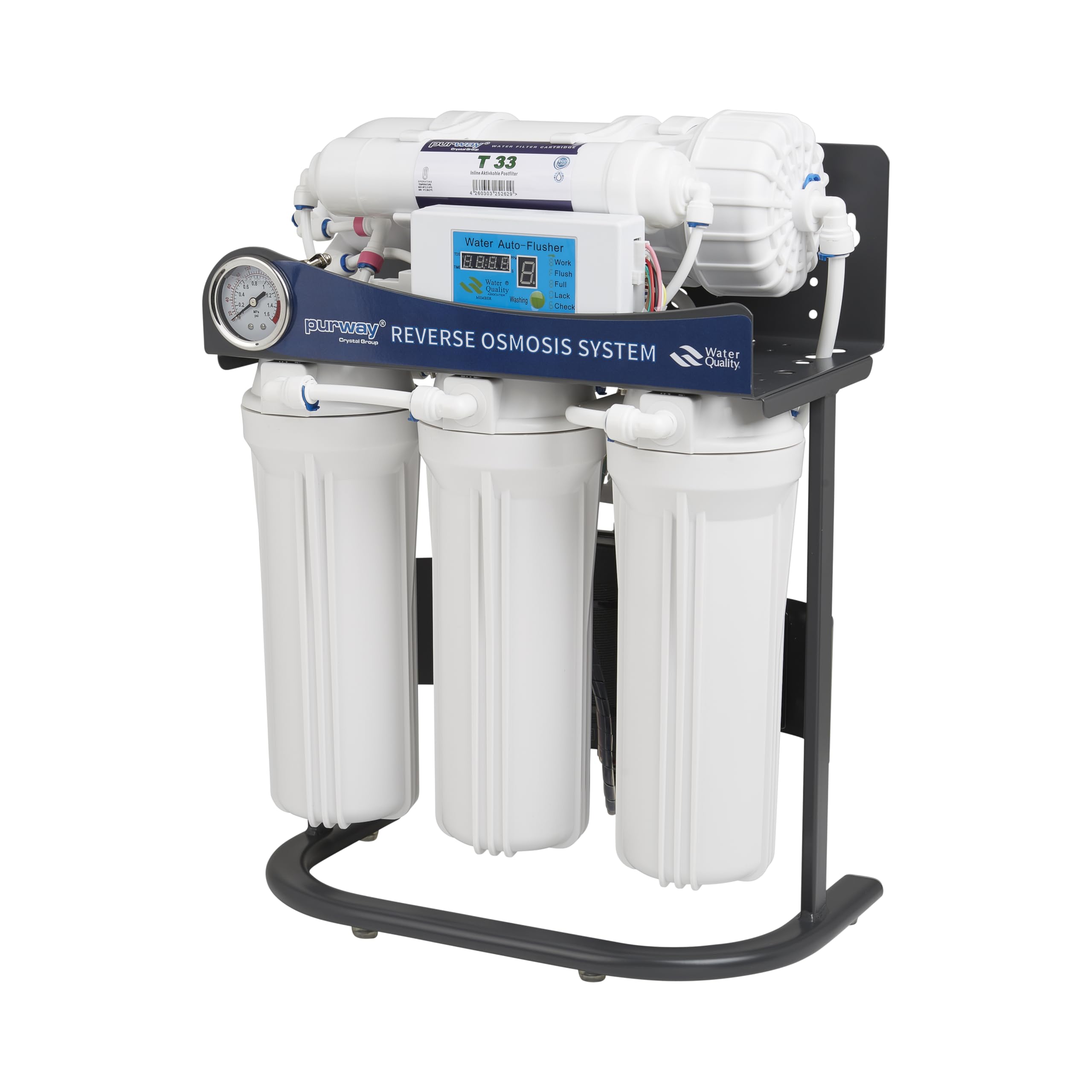 Purway Crystal Group Booster 5 Livelli 600 GPD Direct Flow Impianto Osmosi Inversa + Set Filtri Ricambio