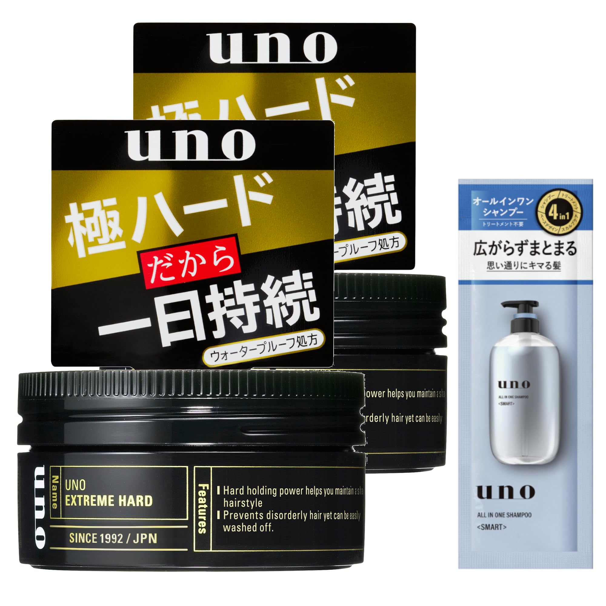 Amazon.co.jp: ウーノ uno エクストリームハード(ヘアワックス)80g×2個