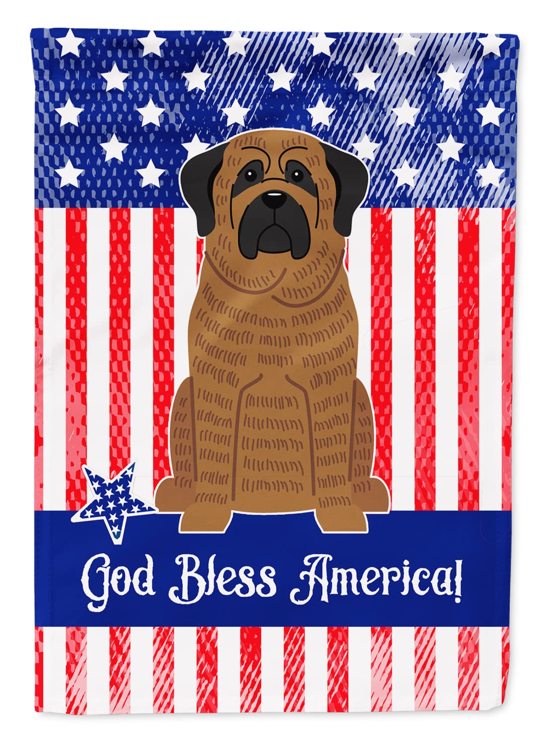 Drapeau USA Mastiff Brindle Caroline's Treasures anti-décoloration pour jardin terne