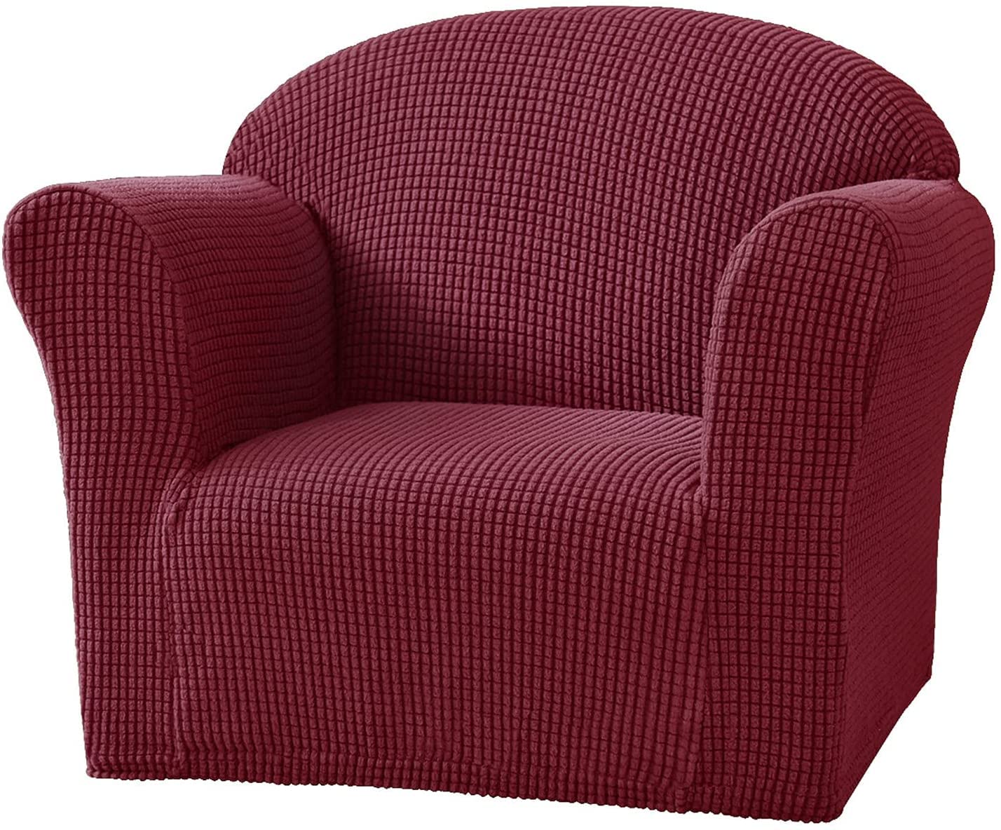 Dehnbarer Sofabezug, weicher Möbelschutz, Sesselbezug, kinder- und babysicher, Möbelschutz, elastischer Couch-Schonbezug, Burgunderrot
