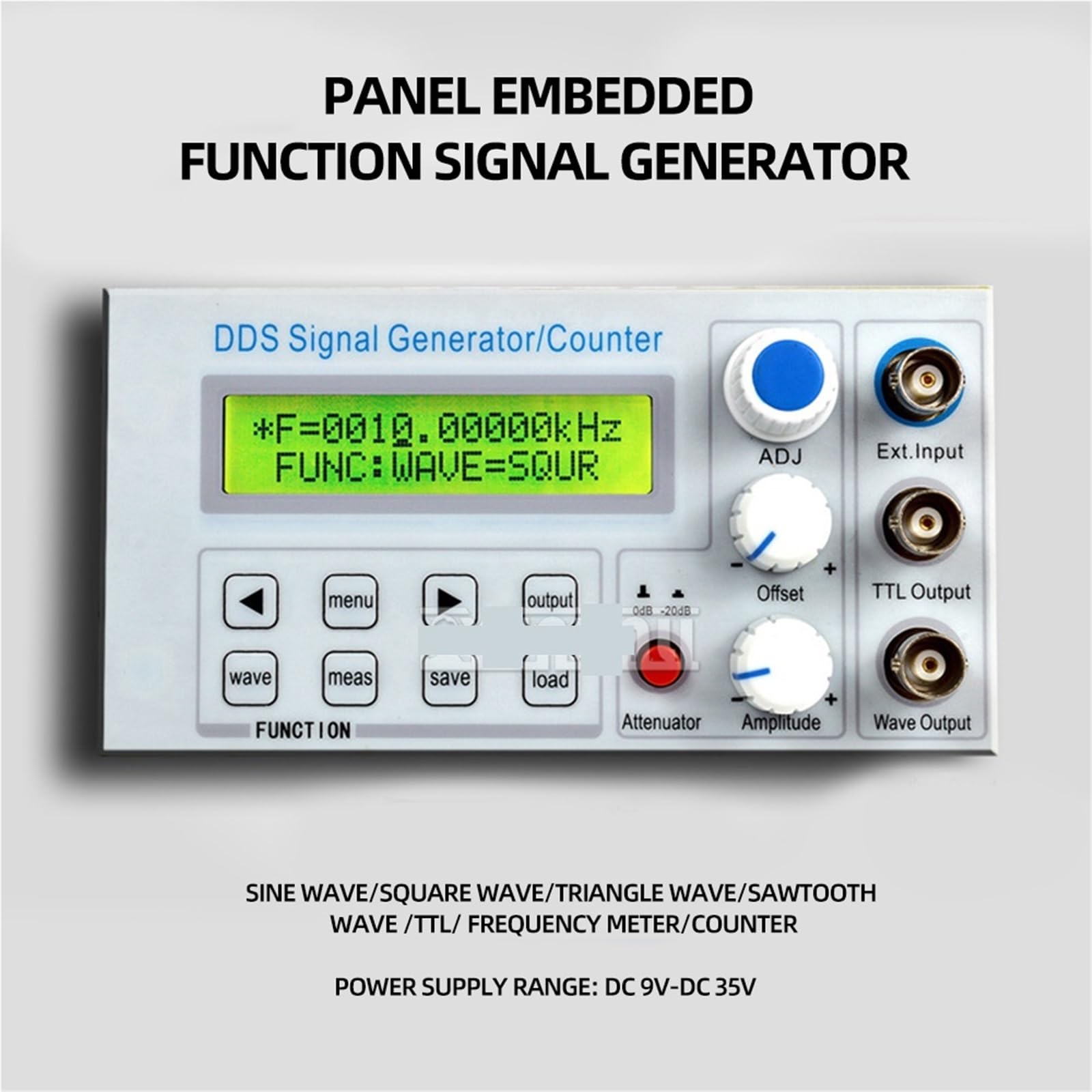 Panel integrado Sgp1010s, generador de señal función Dds/contador frecuencia fuente instrumento enseñanza para fábrica