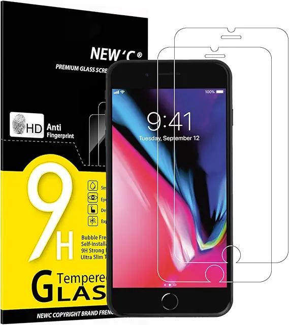 Lot de 2 Verres Trempés iPhone 7 Plus et 8 Plus - Protection Écran 9H