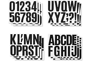 184 PCS 12 Sheets 4" Black Letters Stickers for Bulletin Board