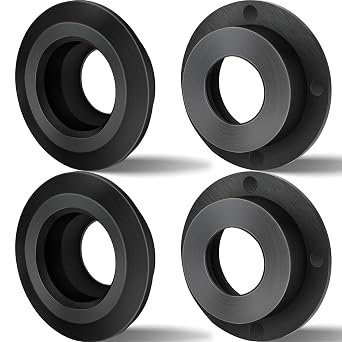 Taiyin 1 Rubber Flexible Tank Adapter Bulkhead Fitting Black Sealing Compression Fittings for PVC Hard Pipe4 Pack