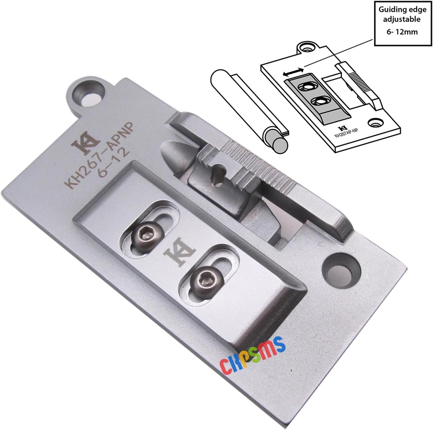 CKPSMS Brand -1SET #KH267-APNP+KH267-APFD Needle Plate & Feed Dog for Piping On Compatible with/Replacement for Durkopp Adler Brand 267 Single Needle Sewing Machine