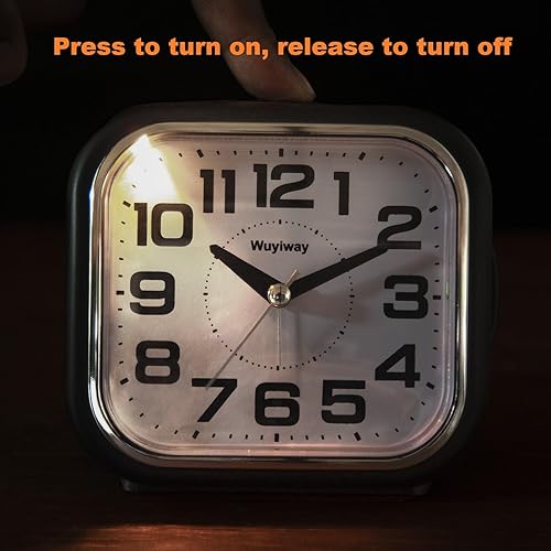 Miniatura 4 de Reloj despertador analógico de 4.3 pulgadas, funciona con pilas, números grandes legibles para personas mayores, interruptor de encendidoapagado en