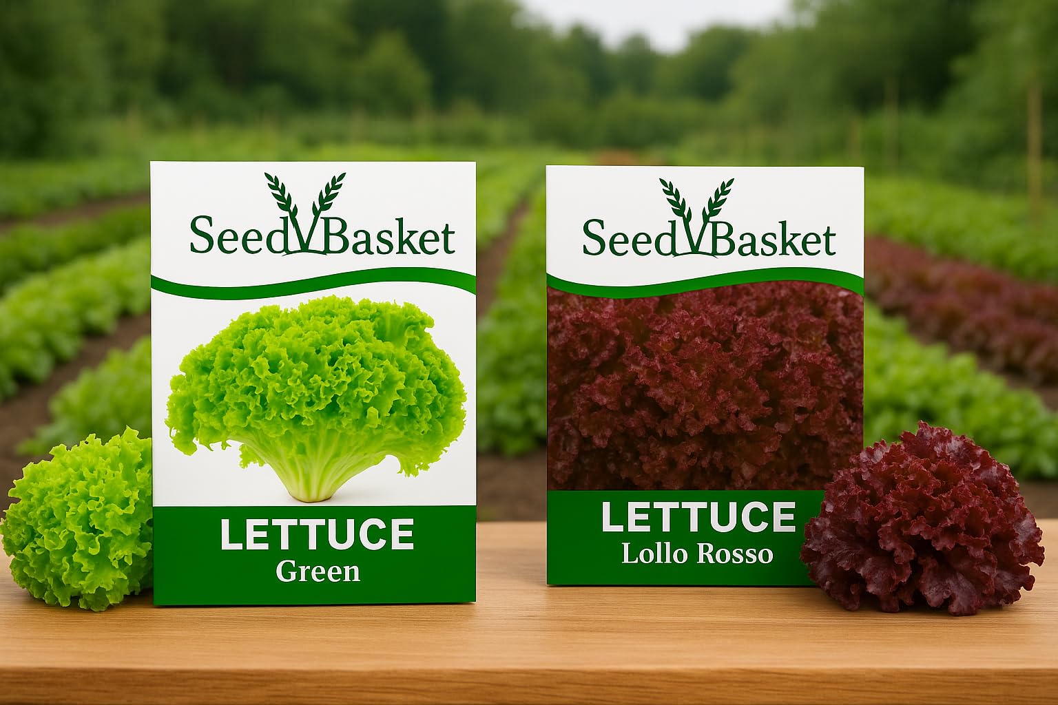 SeedBasket Lettuce Seeds Pack of 2 – Green & Red Varieties | Fresh Garden Leafy Vegetable Seeds for Home Gardening, Terrace, Balcony & Kitchen Garden | 400 Seeds - Image 4 thumbnail