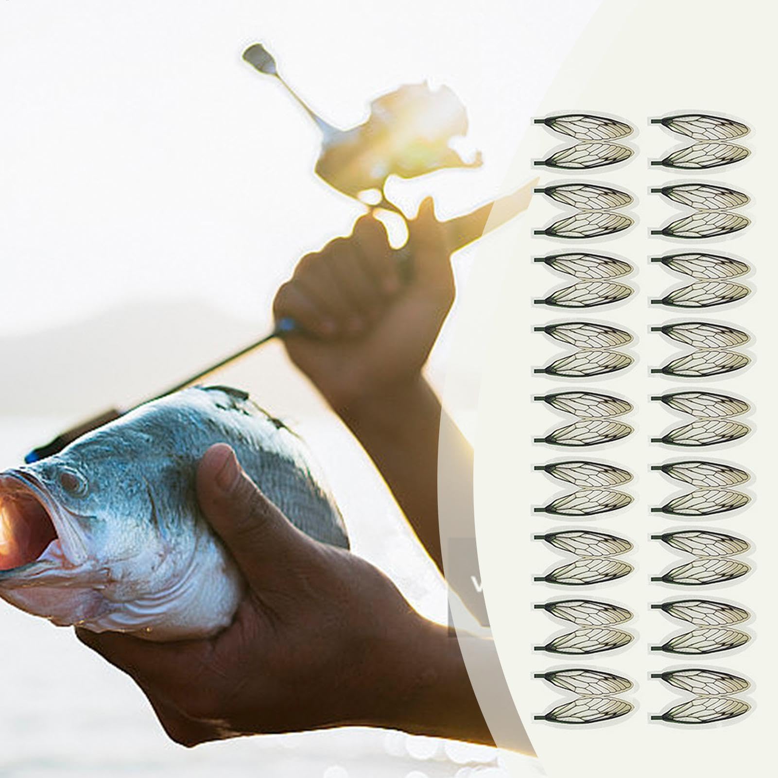 Forellen-Fliegenfischköder, realistische Flügel und Angelköder, kompakte Fliegenbindungsmaterialien für Angelbegeisterte, Anfänger oder erfahrene Angler