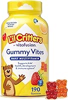 L'il Critters Gummy Vites Kids Multivitamin Gummies - Assorted Fruit Flavors, Vitamins C & D for Immune Support, Ages 2+, 190 Count