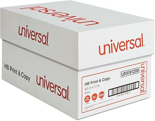 Miniatura 2 de Universal 91200 Papel multiusos 95-96 brillante 20 libras, 8.5x11 blanco, 5000 shtsCT