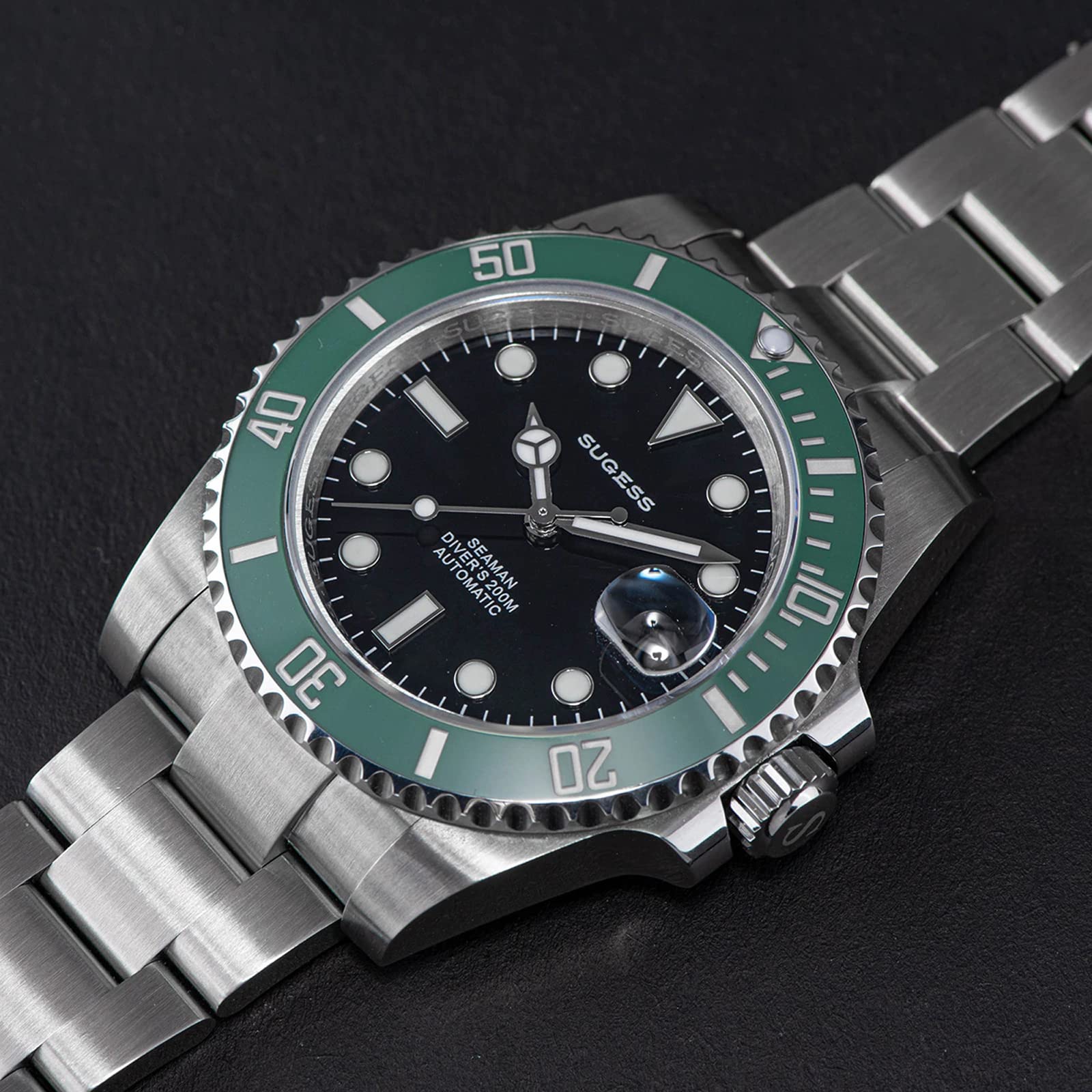 High-Beat 28800 bph Ocean Star 200M Wasserdichtigkeit 316L Edelstahl Keramik Lünette Automatische mechanische Taucher Herrenuhr SW126610LV, silber