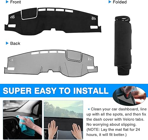 Vista 163 de Autorder Alfombrilla para tablero de instrumentos para Toyota 4Runner 1990-1995, accesorios para camioneta, cubierta de salpicadero, alfombrilla