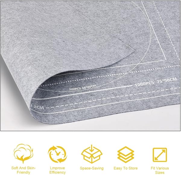 Ainiv Tapis Puzzle Rouleau Feutre 1500 pièces, Feutre Antiglisse, Portable Tapis de Rangement pour Puzzle - Gris - 4