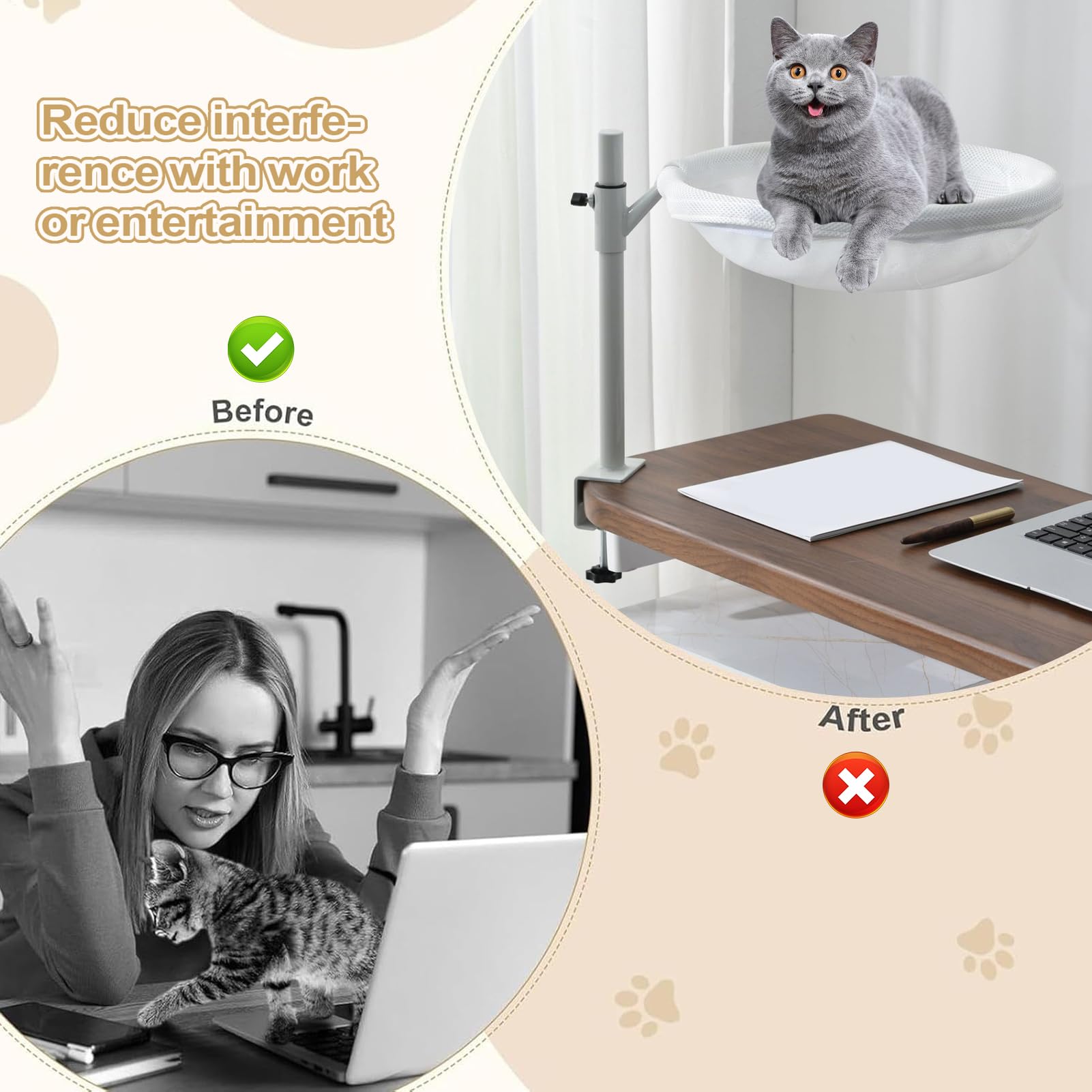 Cuccia per gatti, supporto da tavolo, accessorio per animali domestici