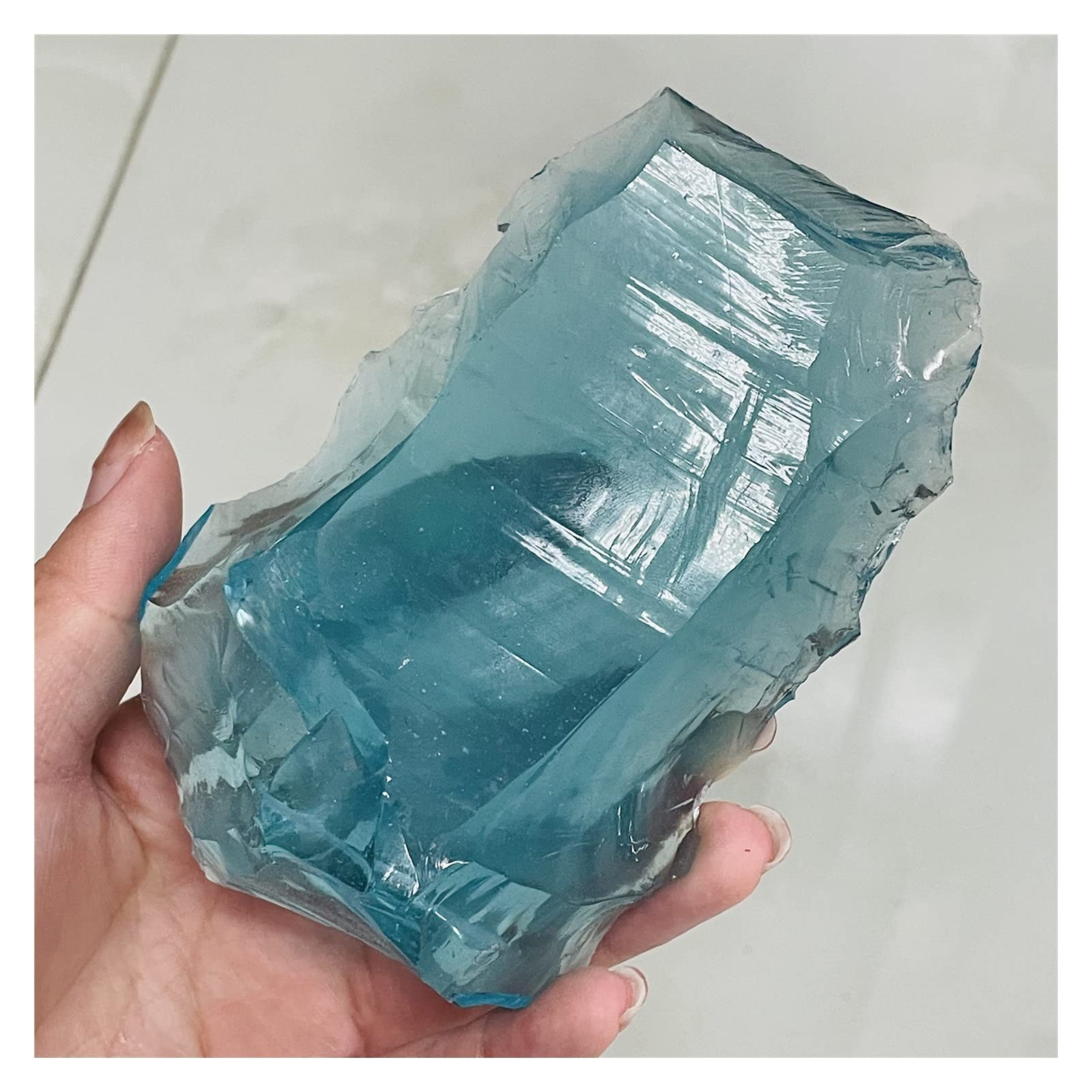 Cristal de meditación Natural Roca de Cristal de Cristal de Cuarzo Mineral Natural for Chakra Decoración de curación Piedra de Cristal (Size : 80-100g)