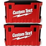 liooils 【Pack of 2】 Tool Box Business Card Holder for Milwaukee Tools Enthusiasts Heavy-Duty Packout Style Professional Card Case for Business & Jobsite (Custom Text)