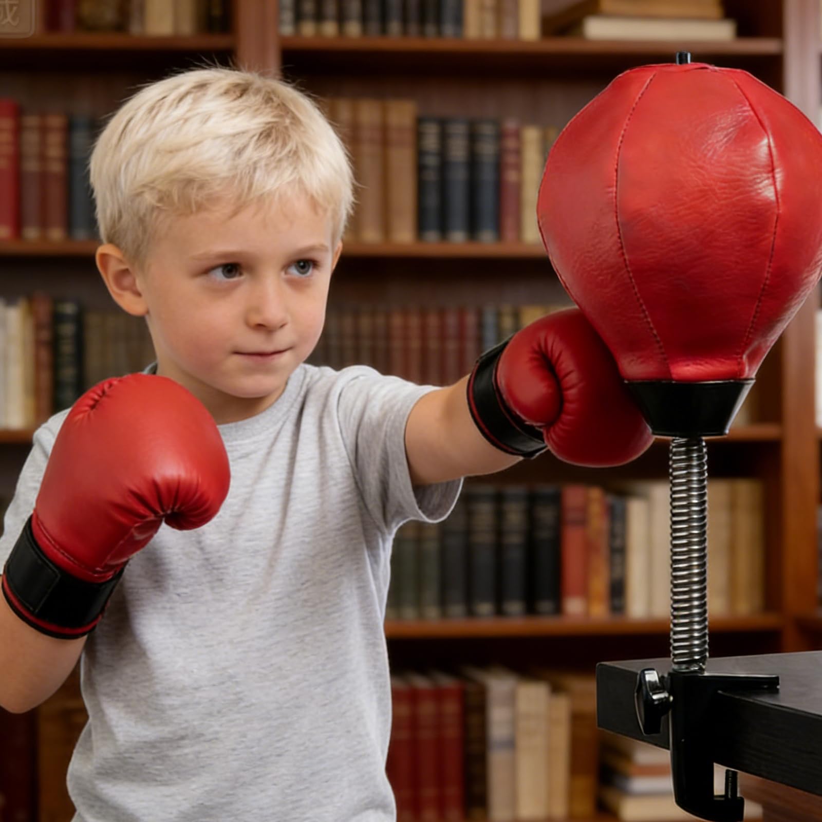 Punchingball Mesa: saco de boxeo de escritorio con ventosa superfuerte y abrazadera de mesa, saco de boxeo de pie para mesa de oficina y mostradores, para niños y adultos — view 3