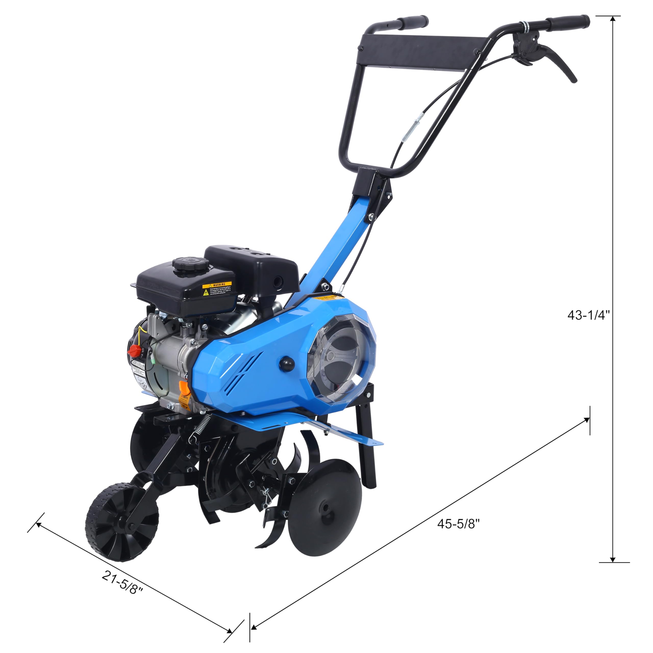 Maymalze 4 Cycle Tiller and Cultivator,78.5cc with Handle