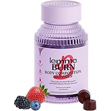 Lemme Burn Belly Fat &amp; Metabolism Gummies for Women &amp; Men with Clinically Studied Morosil, Black Ginger, B6, B12, Chromium, Vegan, Gluten-Free, Berry Flavor (60 Count)