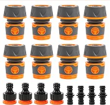 Hose Connector 3/4 Inch, 16 Pieces Garden Hose Connector Set, Coupling and Garden Hose Connection Hose Coupling for Garden Watering, Car Washing and Household Use