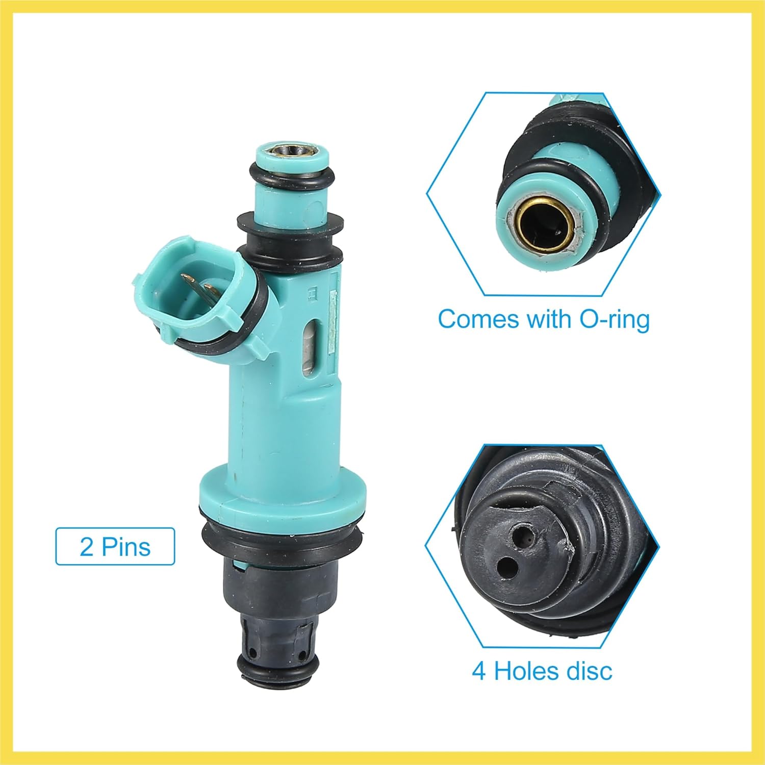 Car Fuel Injector Nozzle Replacement Fit for Lexus IS300 2001-2005 23250-46090 - Pack of 6 Blue Benefit