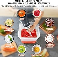 Vista 5 de VEVOR Batidora de inmersión comercial, 750 W 12 pulgadas, mezclador de mano resistente, mezclador de barra de cocina de velocidad variable con hoja
