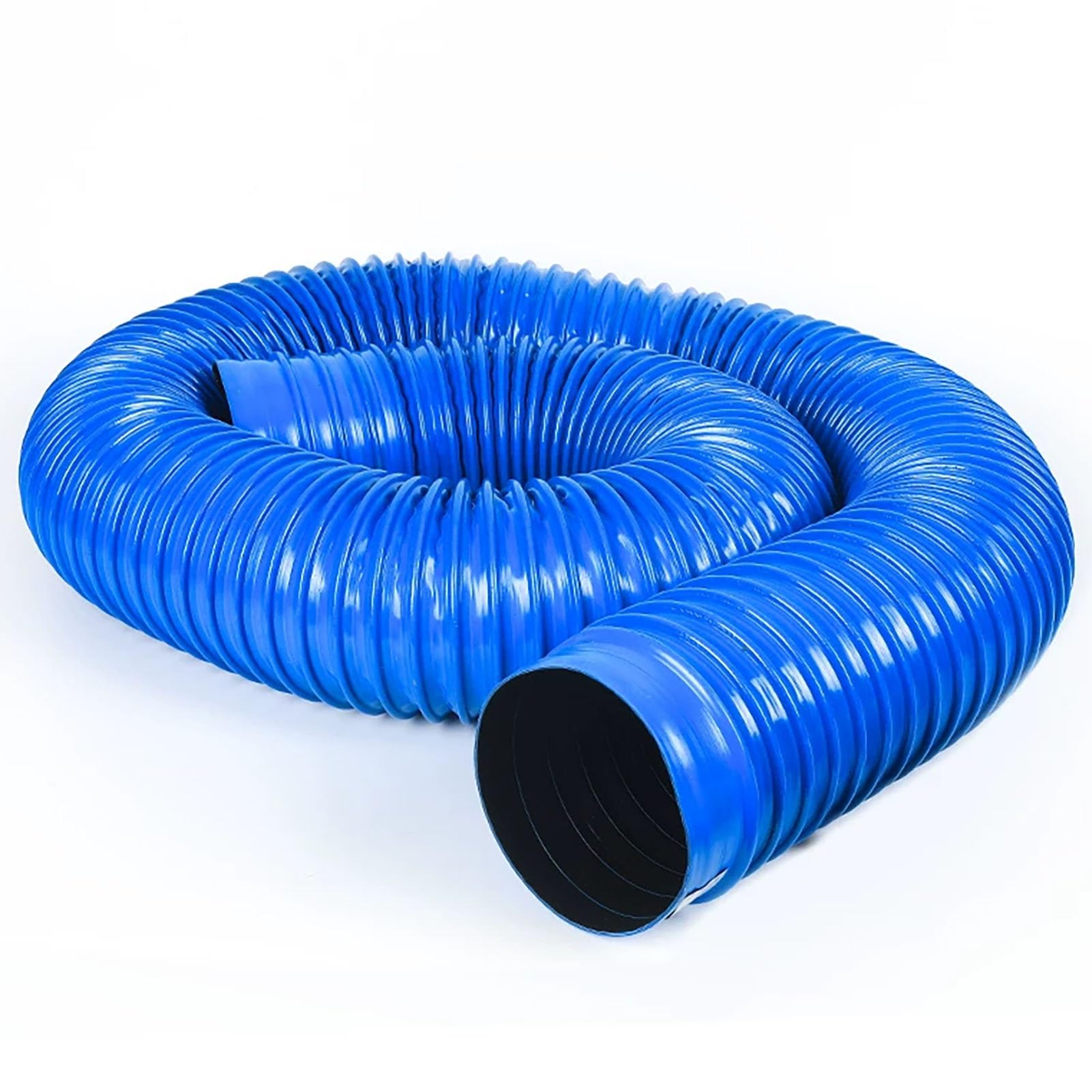Manguera Flexible PVC Azul, 1 Metro Reforzada Espiral, Aspiración y Escape | Tubo Corrugado Anti-Dobleces, Manguera Ligera para Taller, Transferencia de Aire y Polvo(Inner Diameter 280mm/11.02")