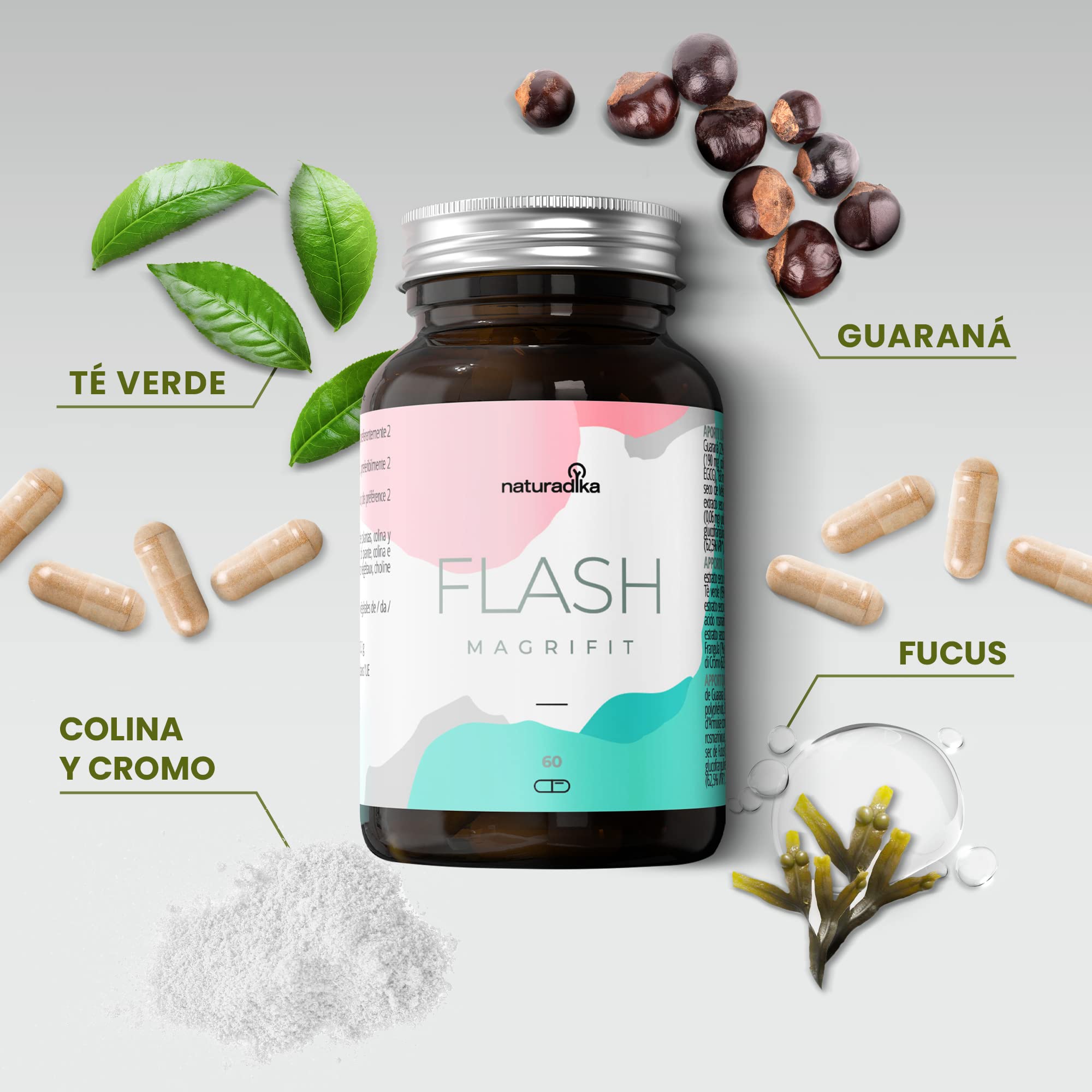Magrifit Flash | Pastillas para Adelgazar Muy Rapido | Quemagrasas Efectivo para Mujer (15 días - Oferta Estándar)