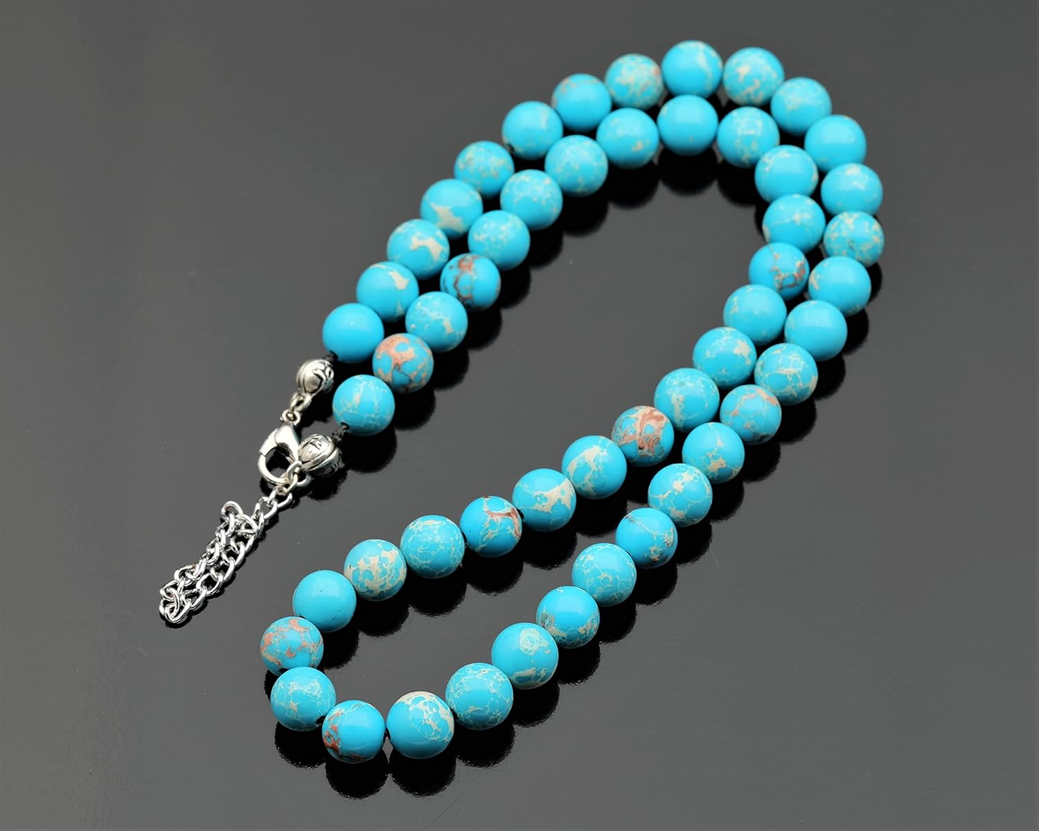 Natural Gemstone Beaded Choker Necklace | 8mm Handmade Adjustable Jewelry for Men & Women | Chakra Balancing Crystal Necklace | Spiritual Gift | Macrame Cord with Extender