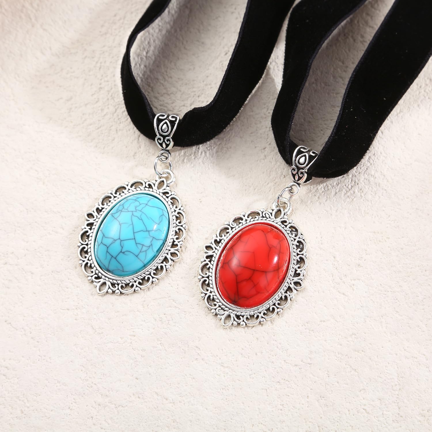 Western Necklace for Women Country Concert Outfits Black Choker Velvet Victorian Turquoise Choker Necklaces Cowboy Cowgirl Jewelry - Image 5