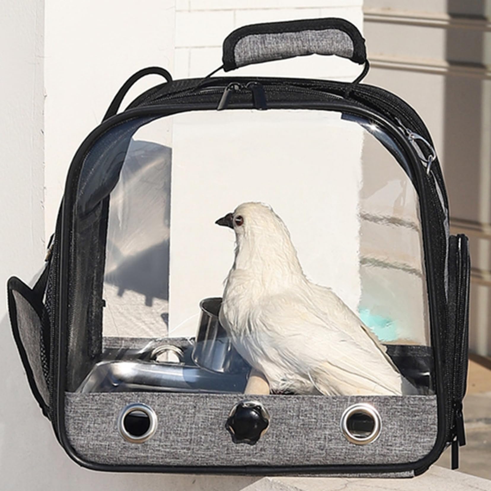 Amazon | 鳥キャリーバッグ 透明 通気 おしゃれ 小動物用 鳥バード