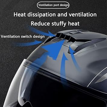 Adult Bluetooth Motorcycle Helmet, ECE Approved Modular Full Face Design, Dual Sun Visor, Integrated Motocross Crash Protection, for Scooters and Mopeds