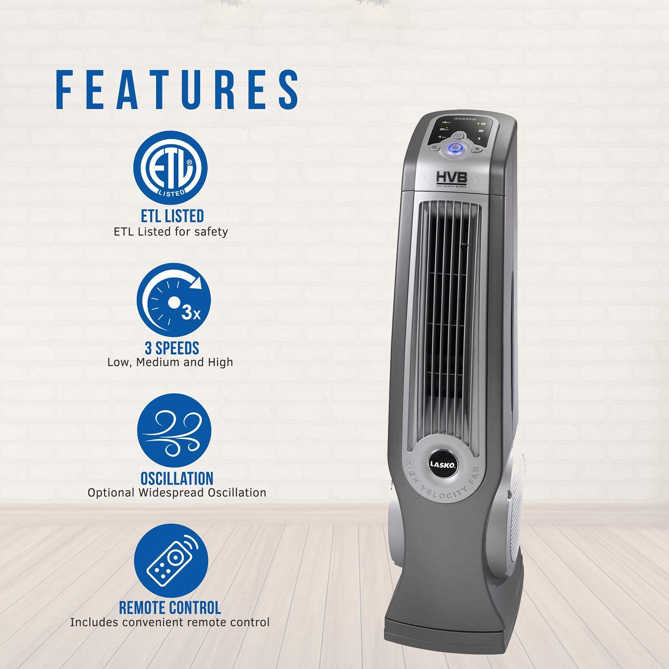 Lasko 4930 Oscillating High Velocity Tower Fan with Remote Control -  Features Built-in Timer and Louvered Air Flow Control, grey : Amazon.ca:  Home