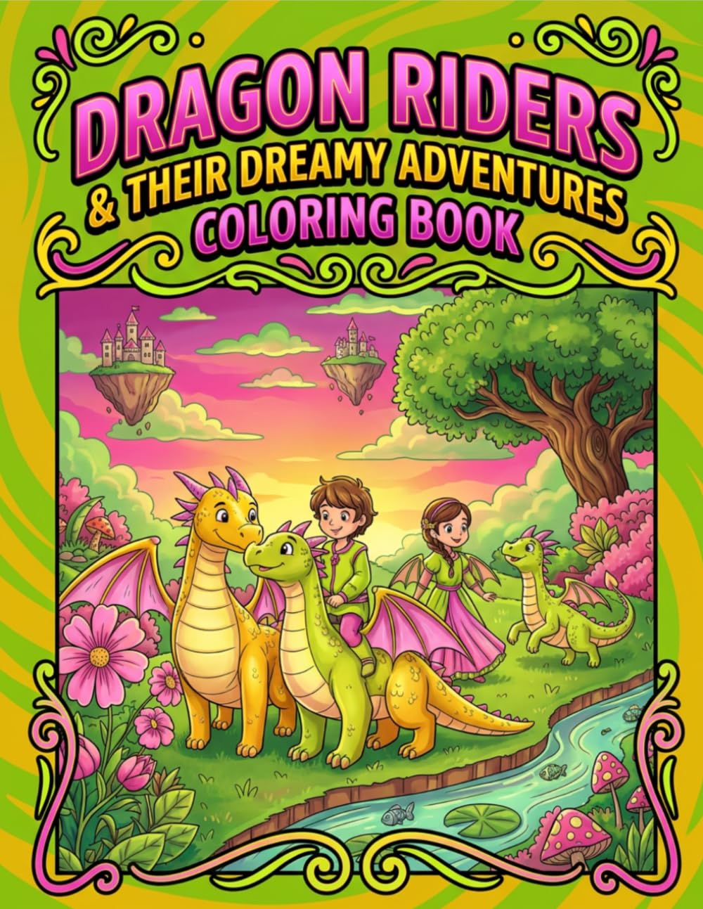 Dragon Rider: Their Dreamy Adventures Coloring Book