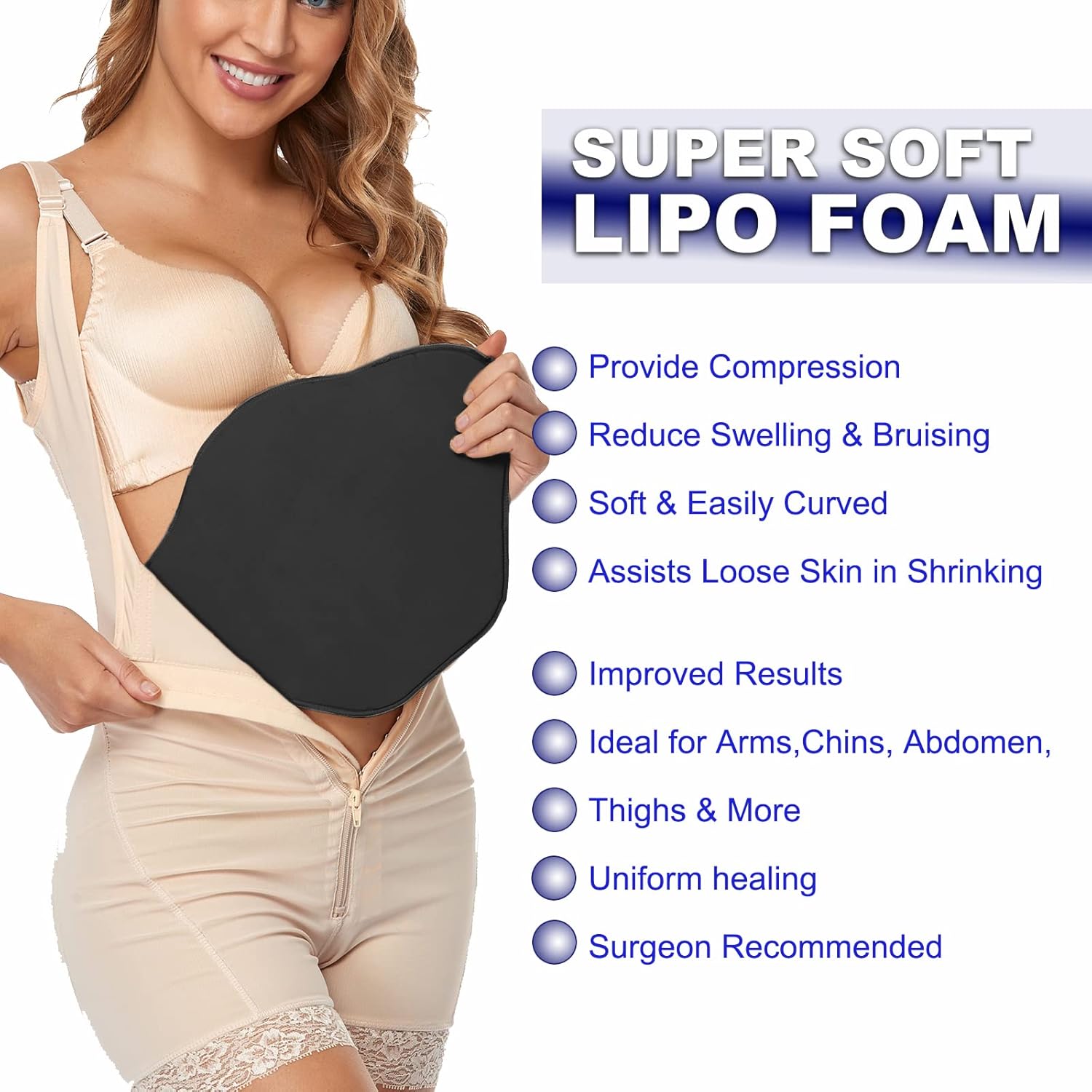 3 Pack Lipo Foam Ab Board Post Surgery Liposuction Abdominal Compression Board BBL Lumbar Molder Backboard For Liposuction - Image 3