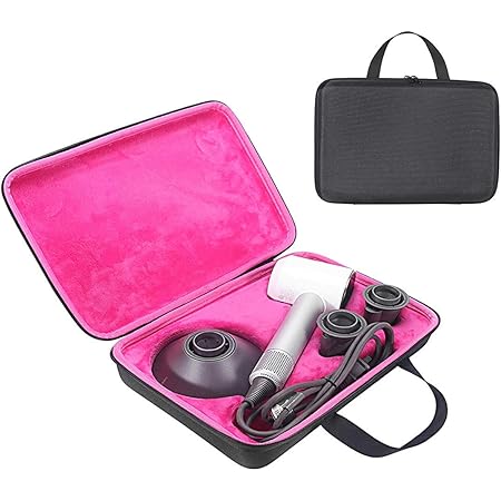 Amazon.com: Bimoon - Funda rígida para secador de pelo Dyson Supersonic,  color negro y rojo rosa : Belleza y Cuidado Personal