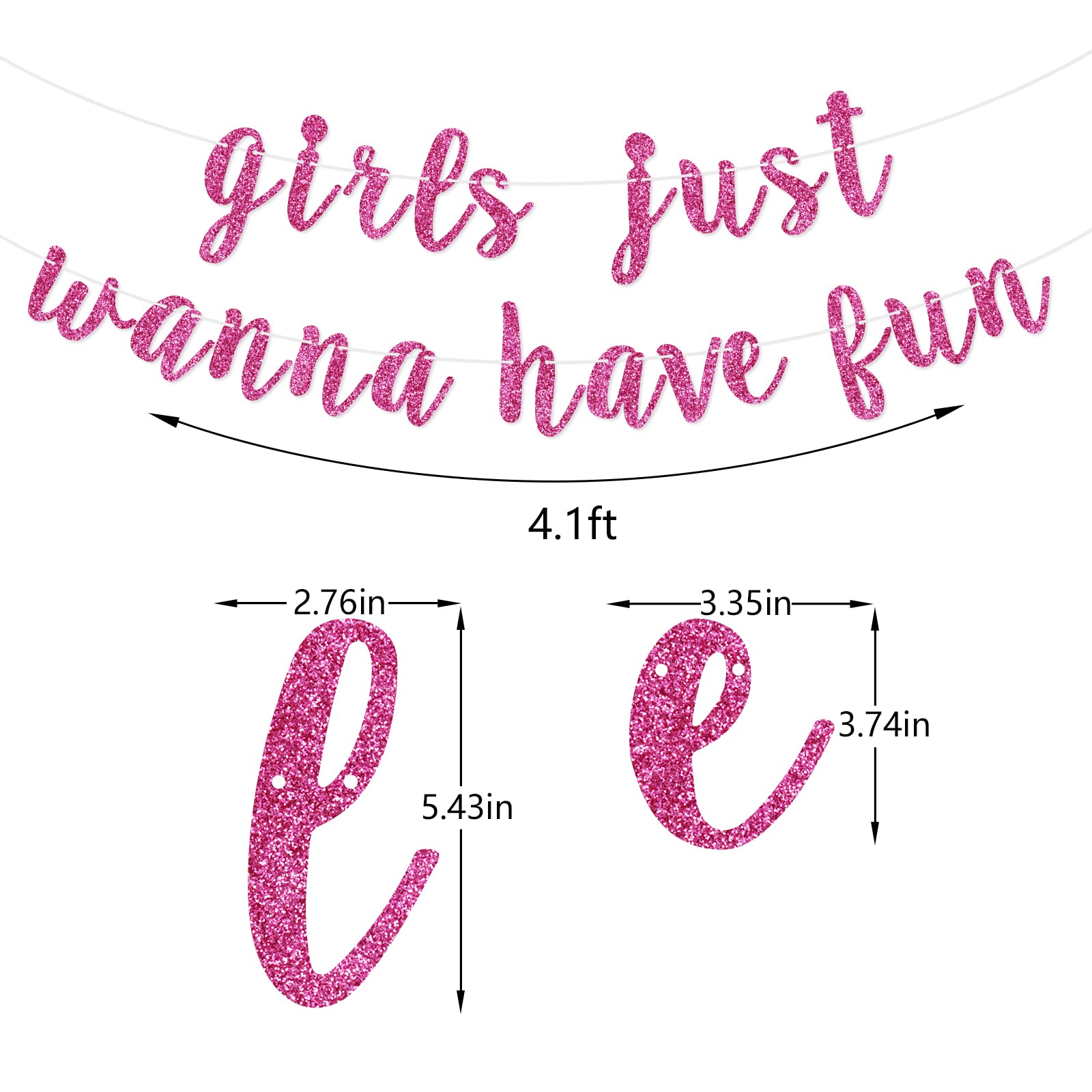FOZEE Girls Gone Mild Banner – Gold-glitzernd, Vormontiert, Für Mädelsabend & Pyjama-Partys