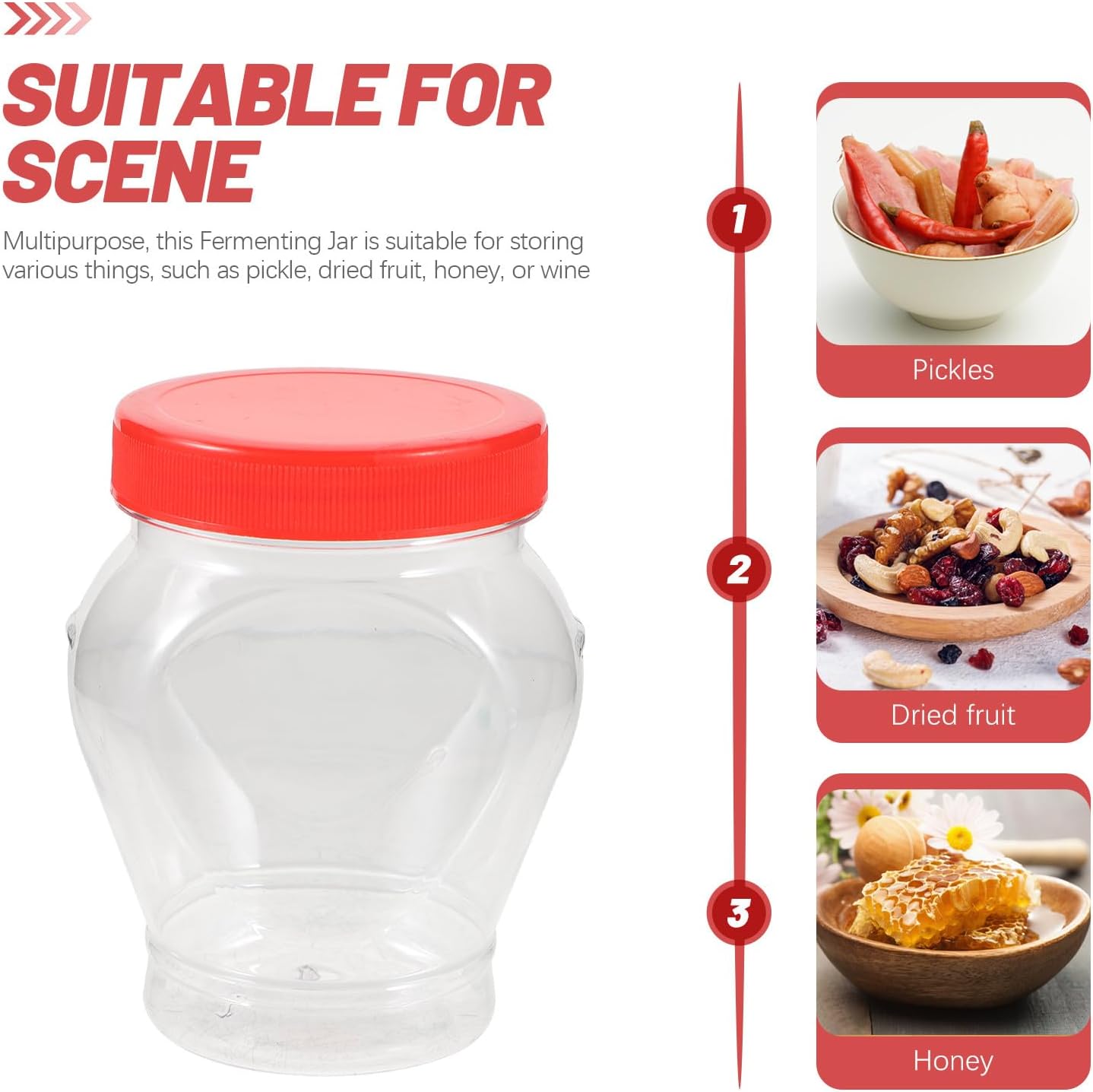 Hemobllo 4pcs Heart-shaped Clear Plastic Storage Containers with Lids for Candy Nuts Snacks and Dried Food Kitchen Organizer Jars for Daily Use image 5