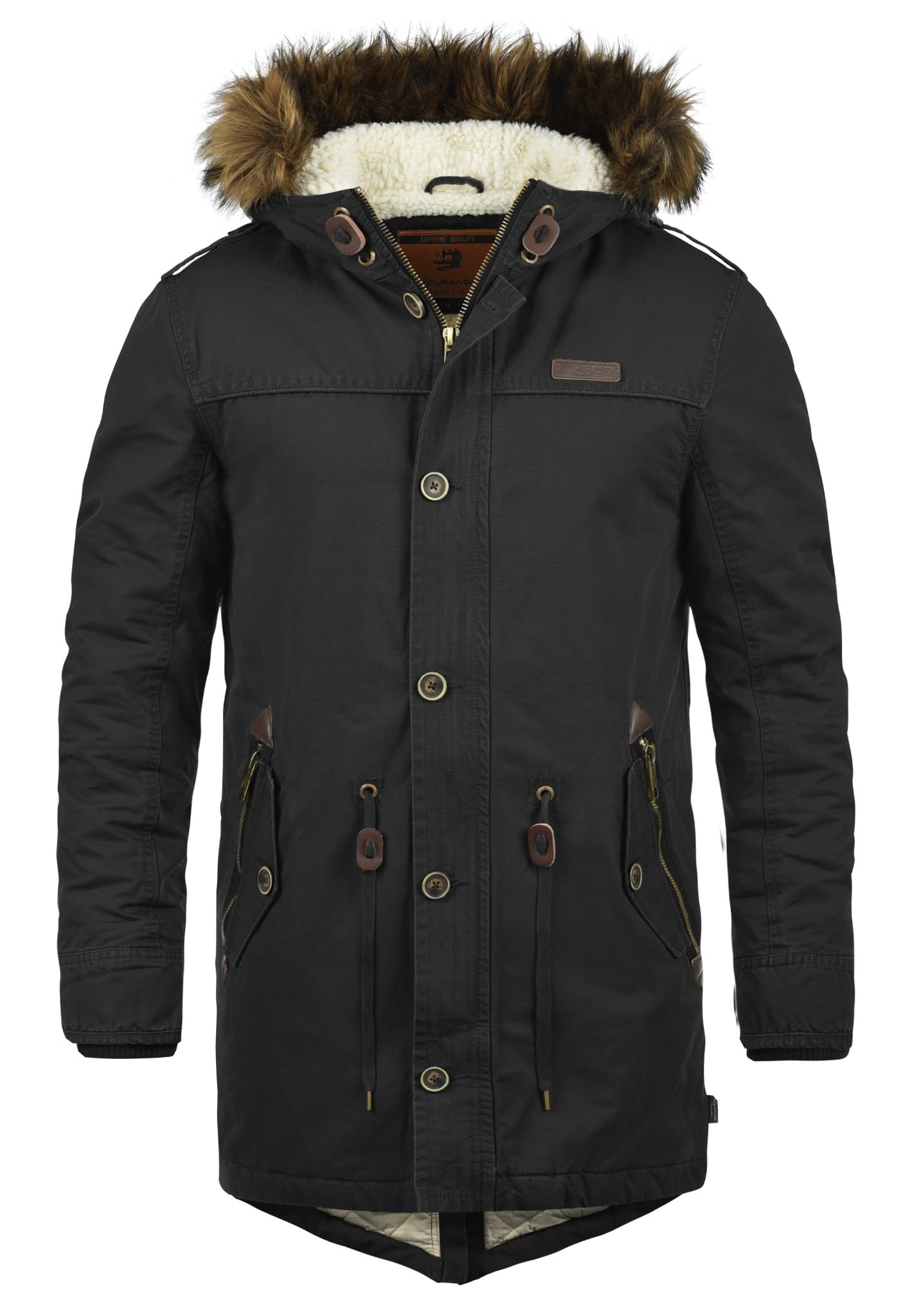 Indicode Winterjacke Parka – hochwertiger Mantel, Teddyfutter, Regular Fit
