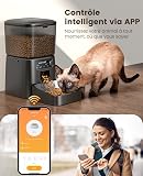 oneisall Automatic Cat Feeder,2.4G WiFi Cat Dispenser 3.5L with App Control - 2