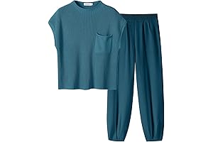 Stylish and Cozy: Women's 2-Piece Knit Sweater and Pants Lounge Set