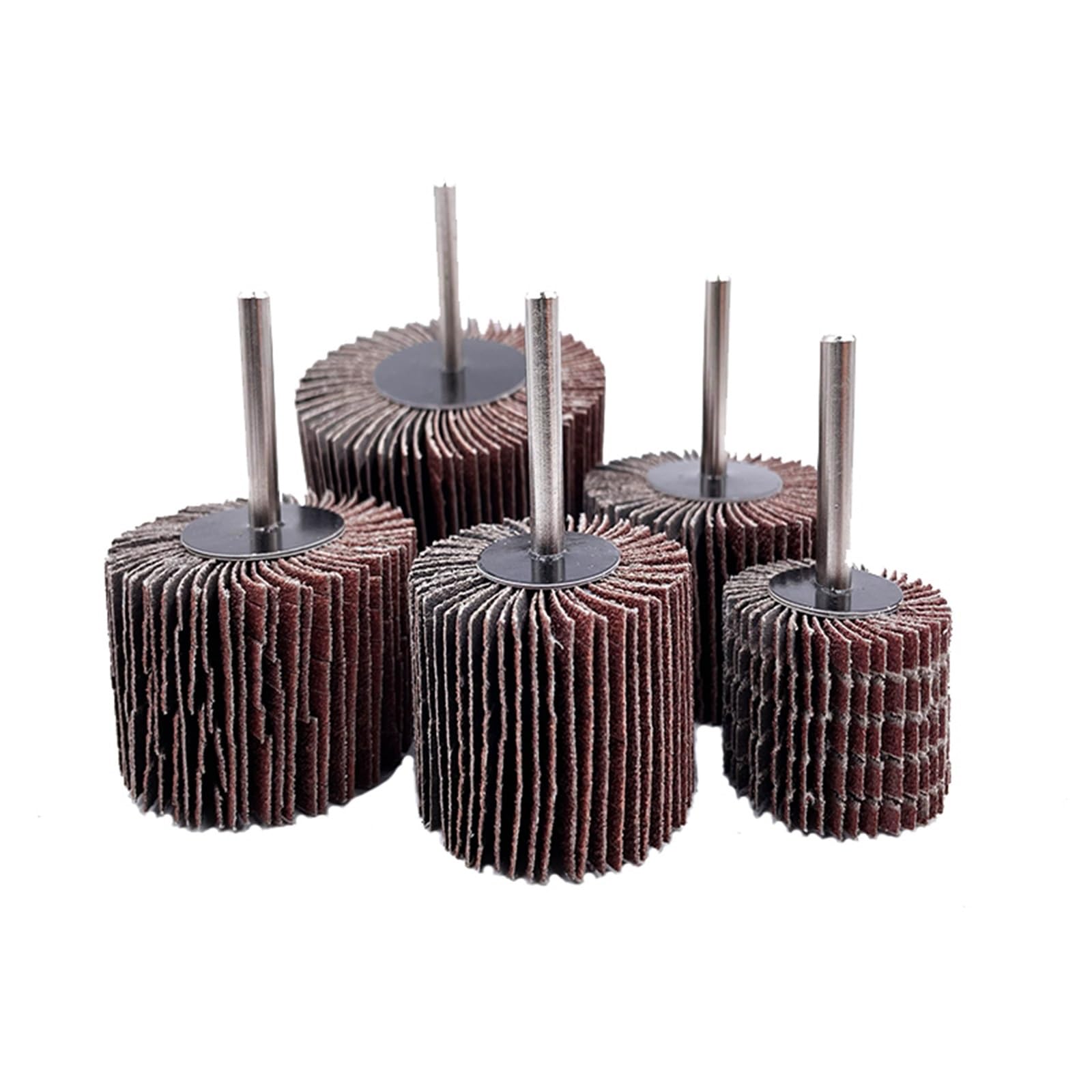 Ruota Lamellare Set di ruote lamellari da 10 pezzi con gambo da 1/4". | Materiale abrasivo da 20-80 * 25 mm for la fabbricazione di metalli(50x25x6mm,120 GRIT_10PCS)