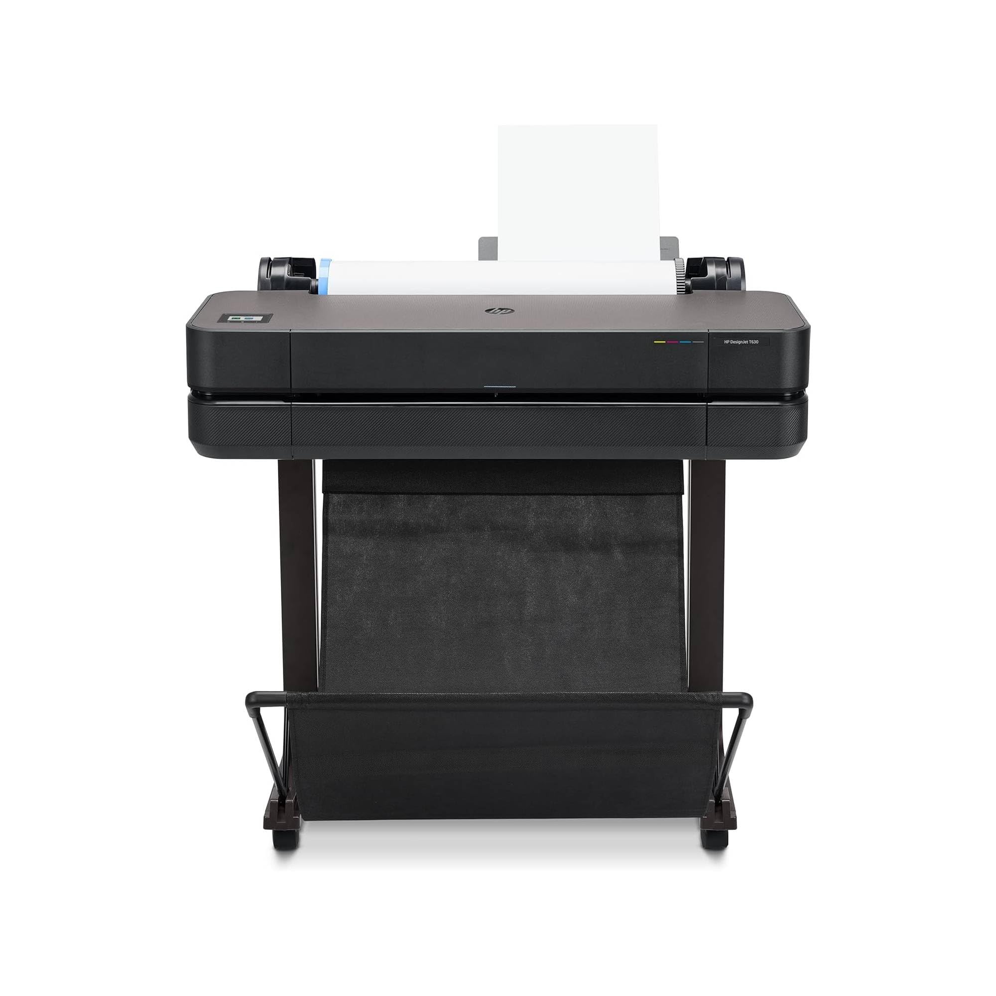 HP DesignJet T630 Stampante per Grandi Formati da 61 cm 5HB09D, Formati supportati da A4 ad A1, velocità 76 Pagine A1 all'Ora, Gigabit Ethernet, USB, Wi-​Fi, Garanzia 1 Anno, Edizione 2025, Nero